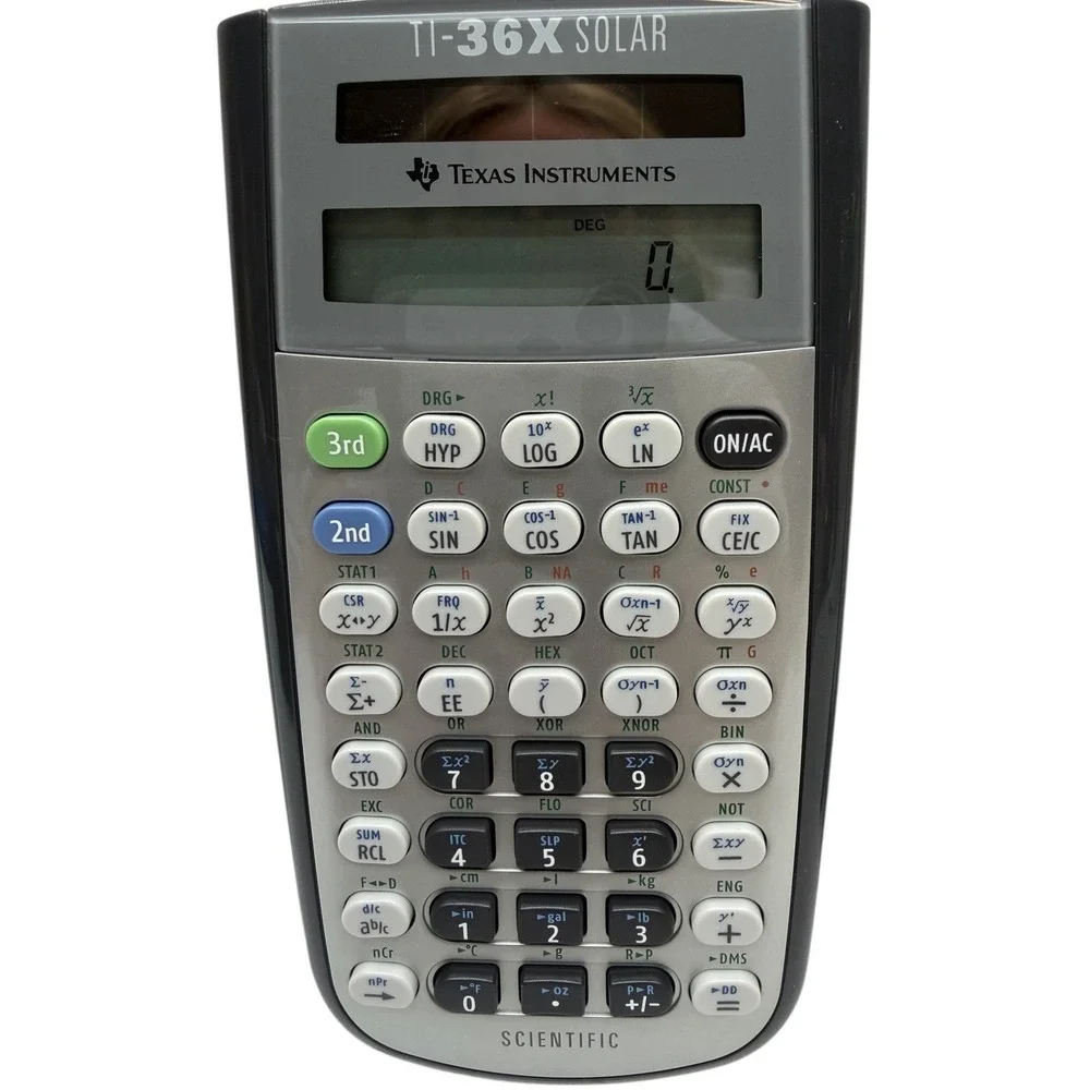 Texas Instruments TI-36x Solar Calculator With Cover And Insert Tested Working‎